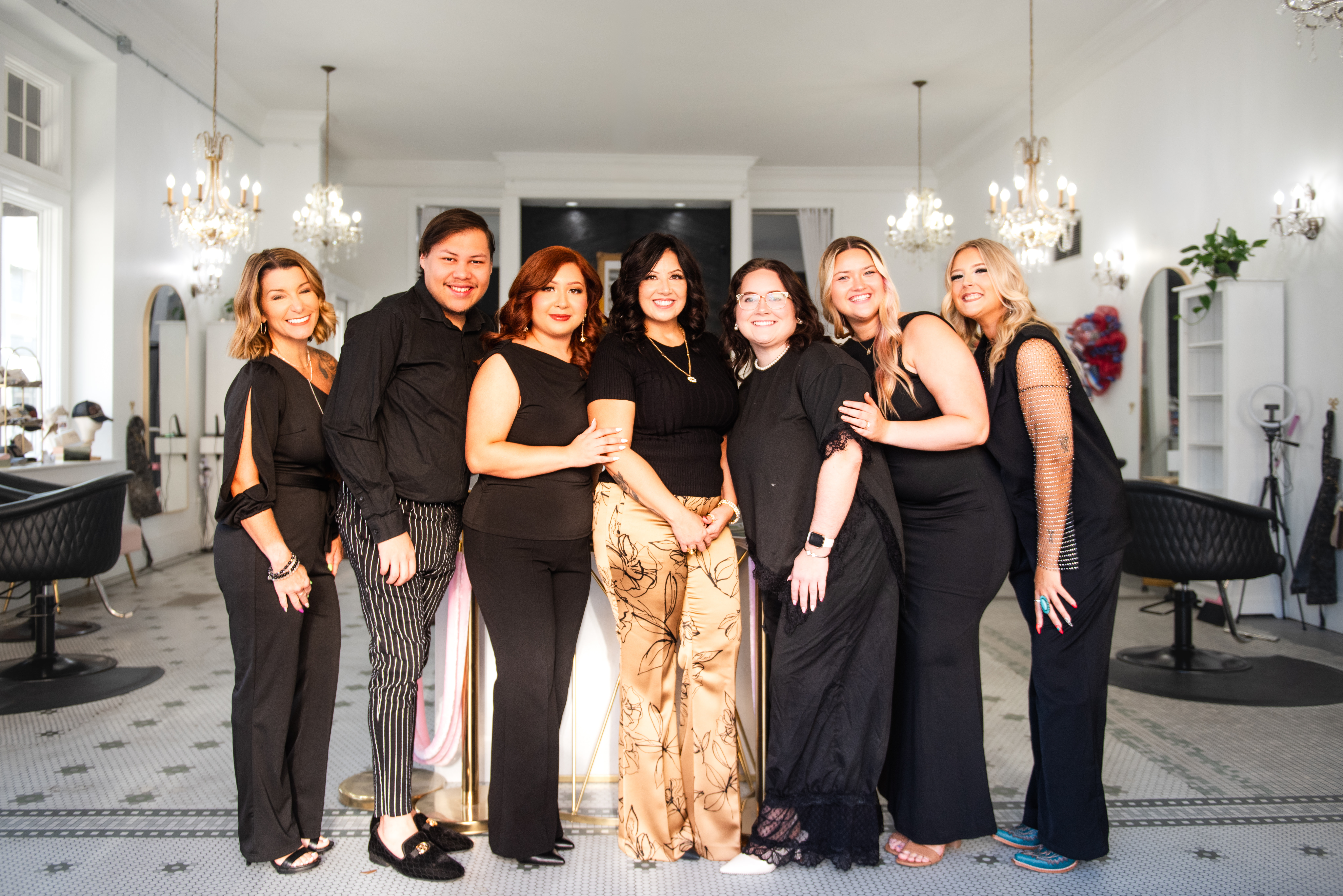Salon stylists group photo